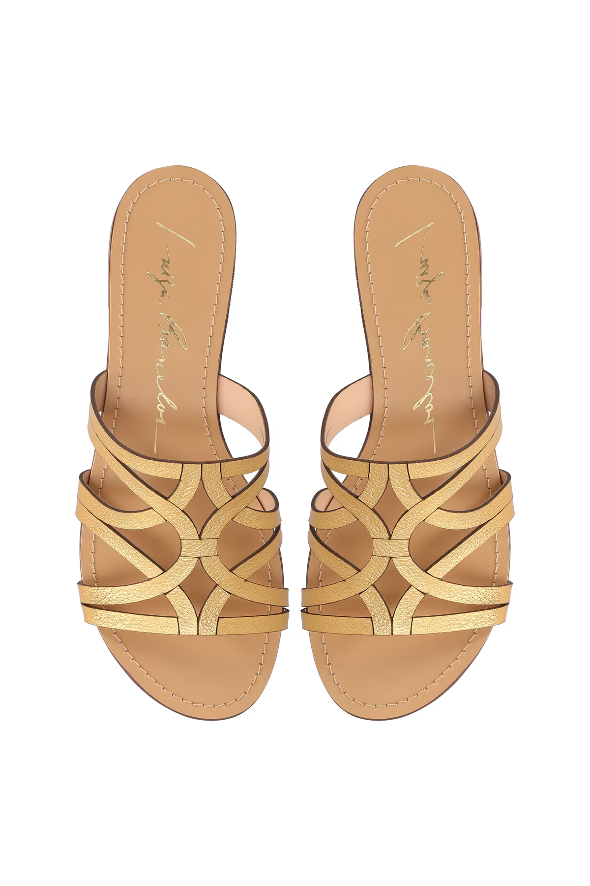 Golden Slide Sandals