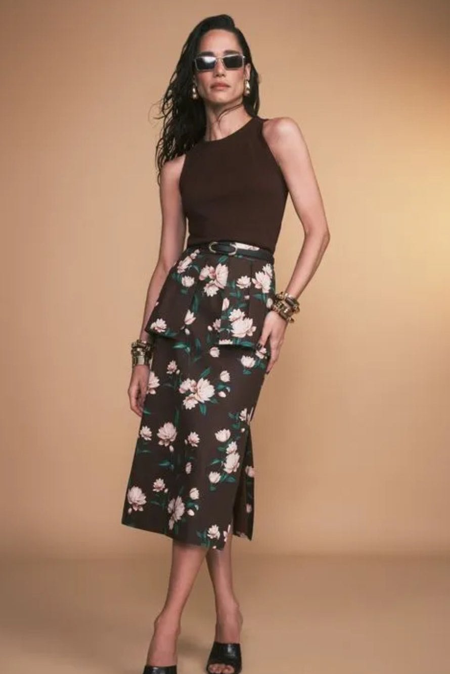 Flower Midi Skirt