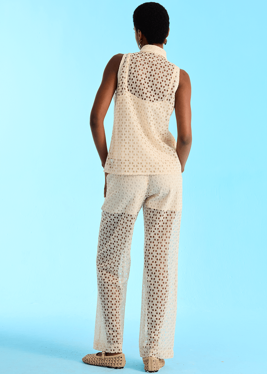 Ciela Embroidered Tulle Pants