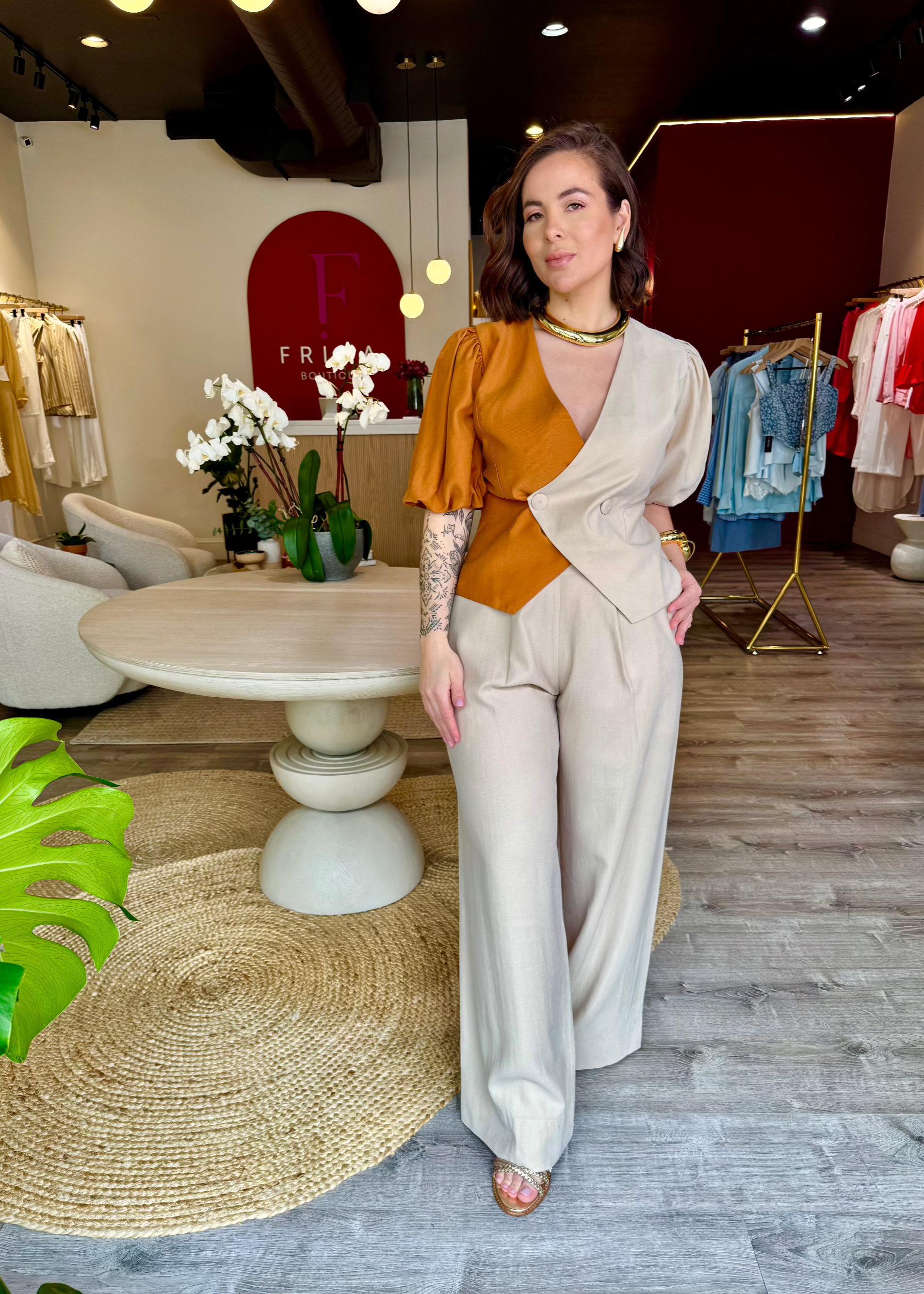 Dual Tone Tailored Set