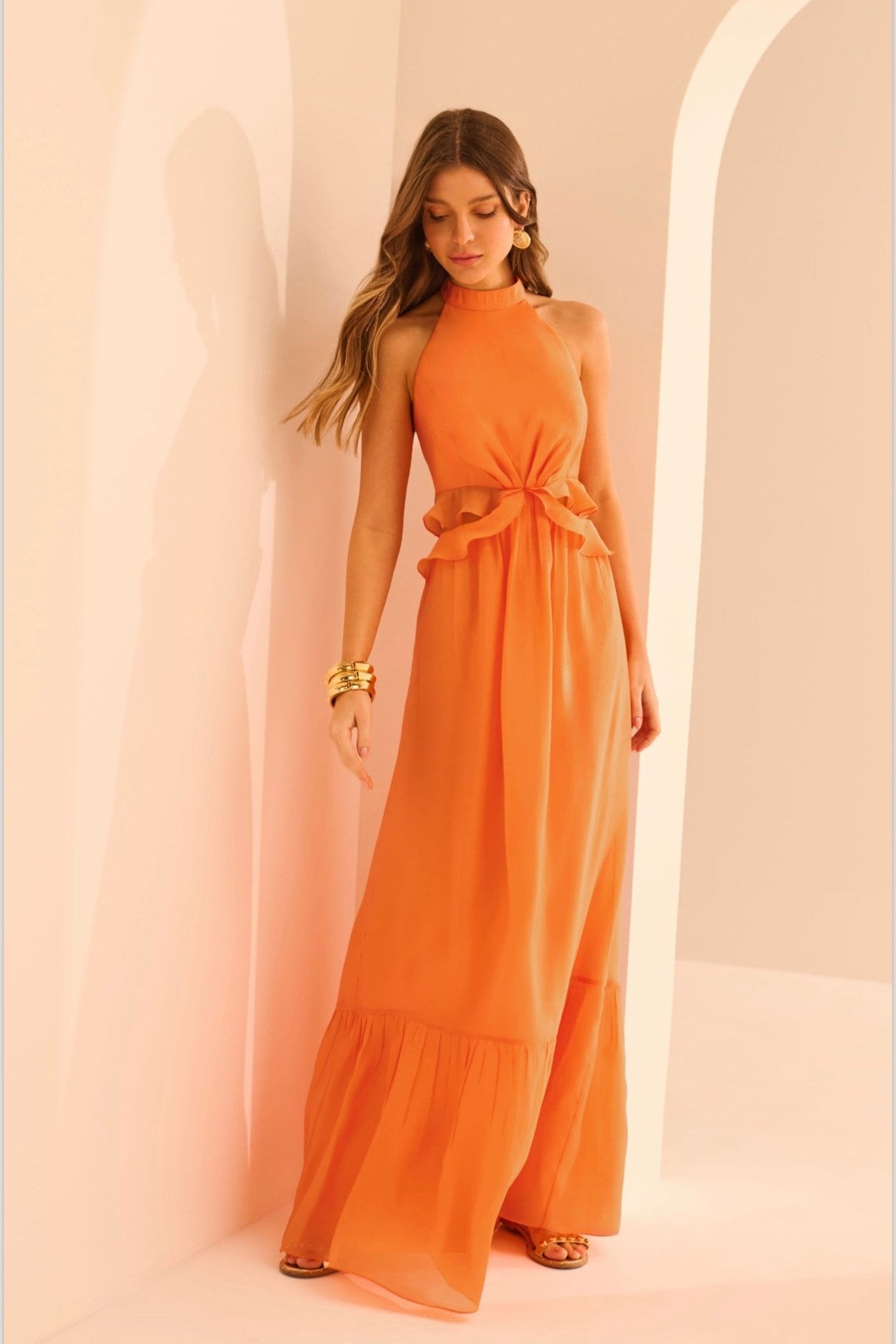 Ruffles Long Dress