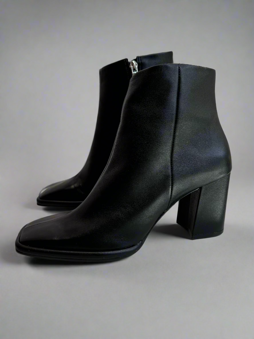 Black Genuine Leather Boots