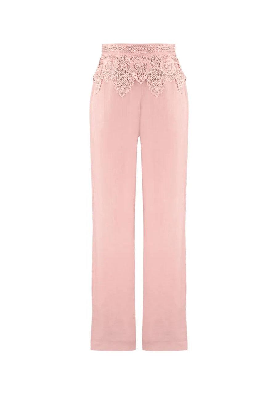 Light Pink Lace Pants