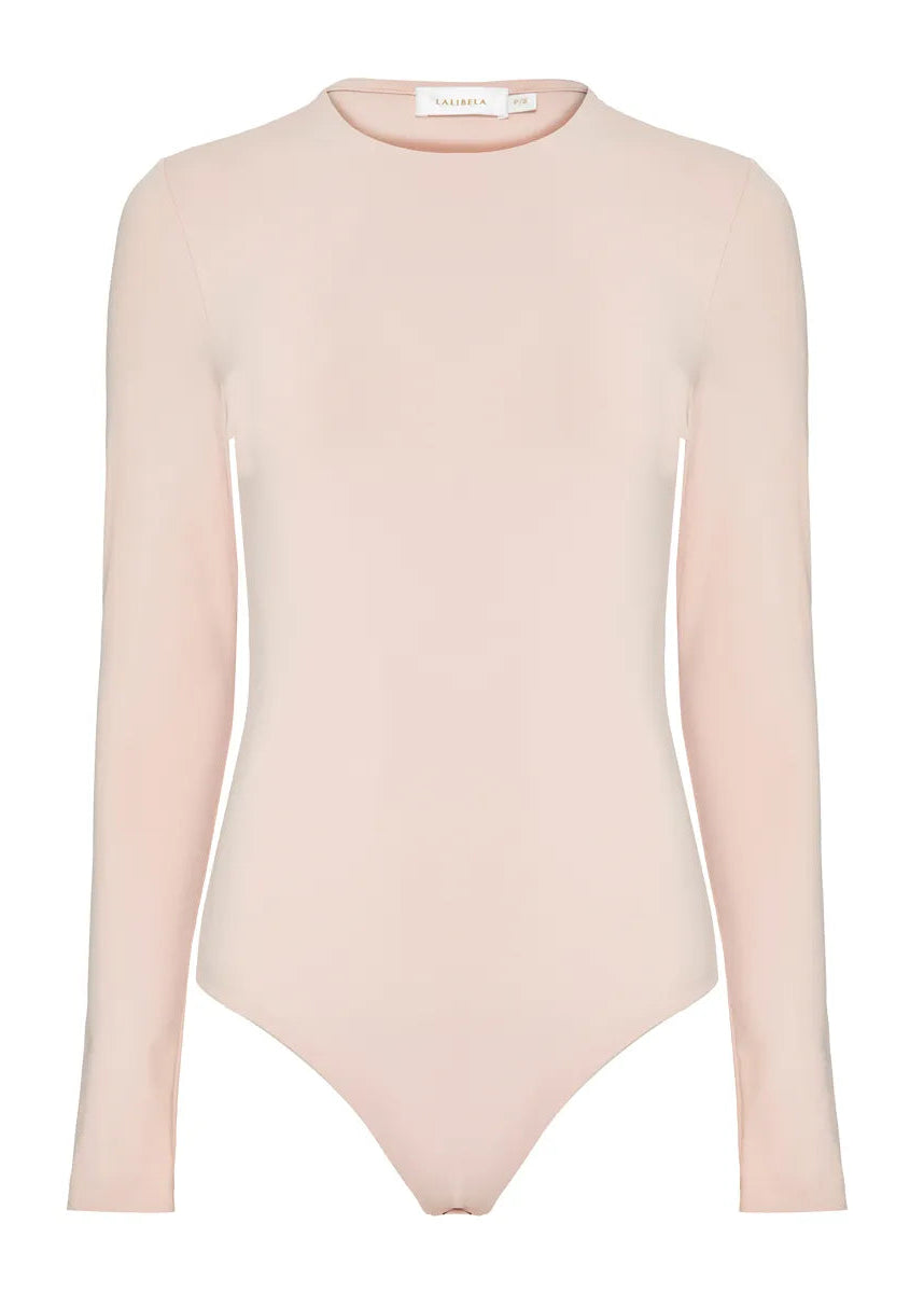 Light pink bodysuit on a white background