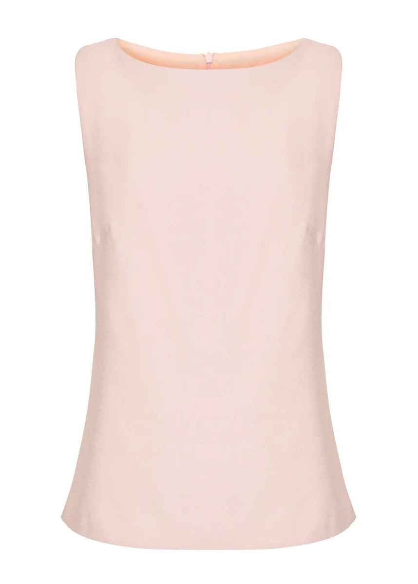 Light pink sleeveless top on a white background