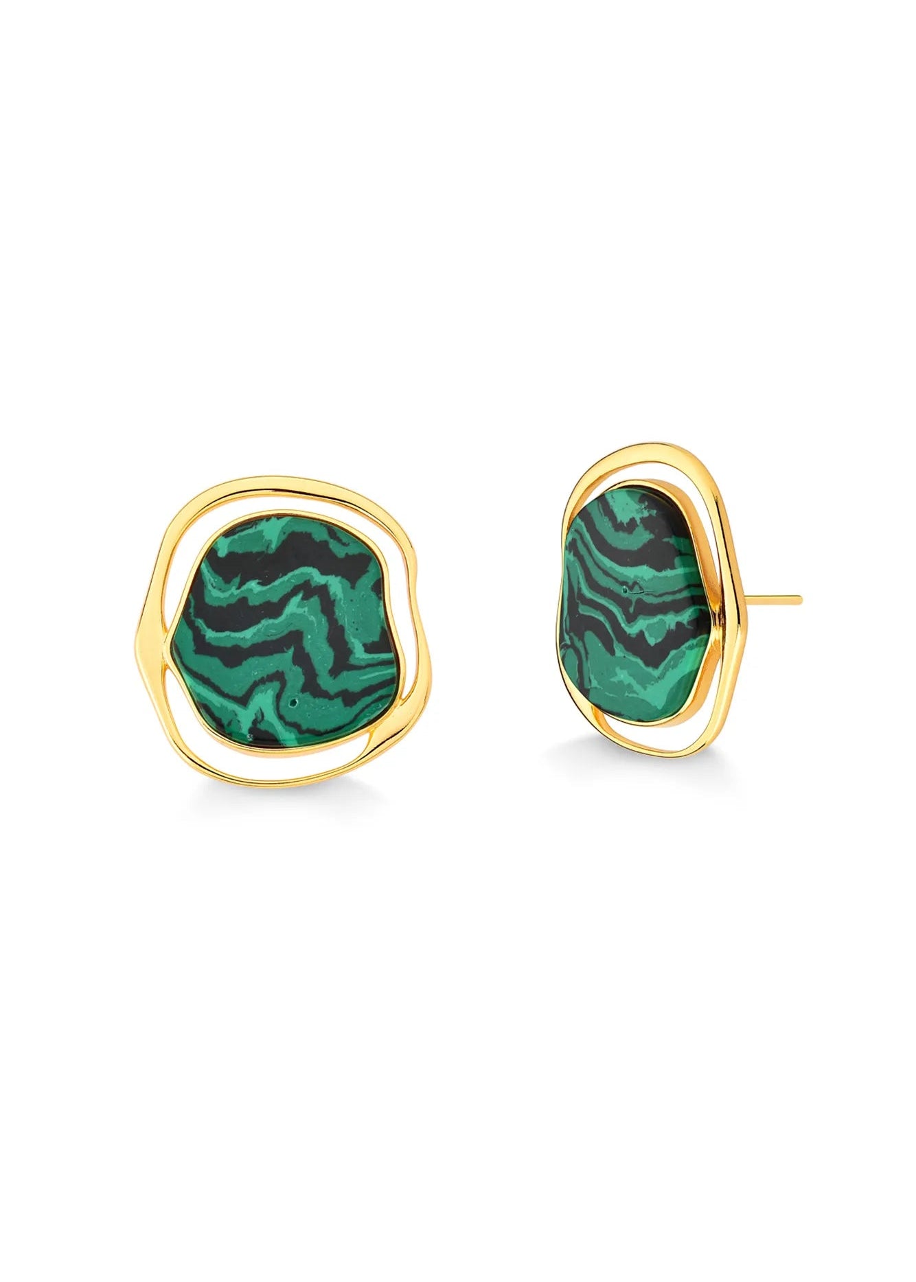 Pair of silver shell-shaped earrings on a white background