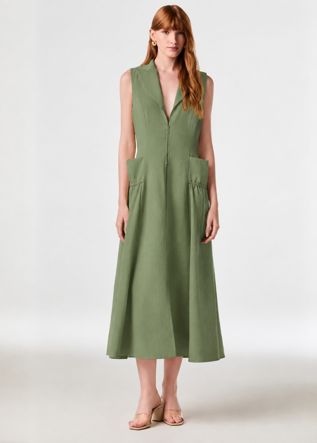Matcha cargo midi dress