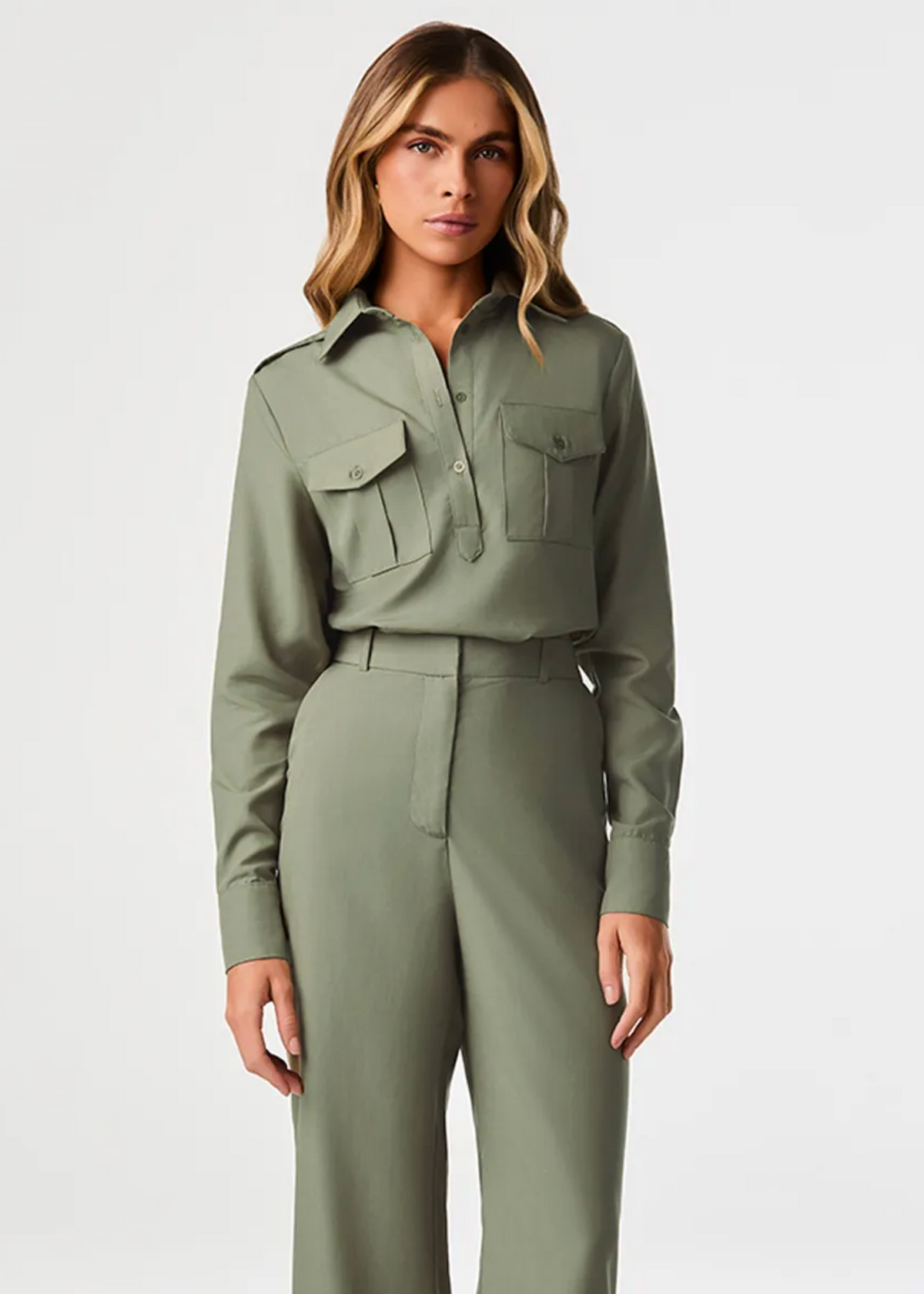 Matcha lyocell shirt