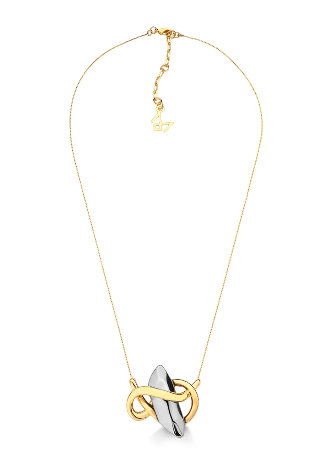 Metalized Gray Agate Reviravolta Necklace