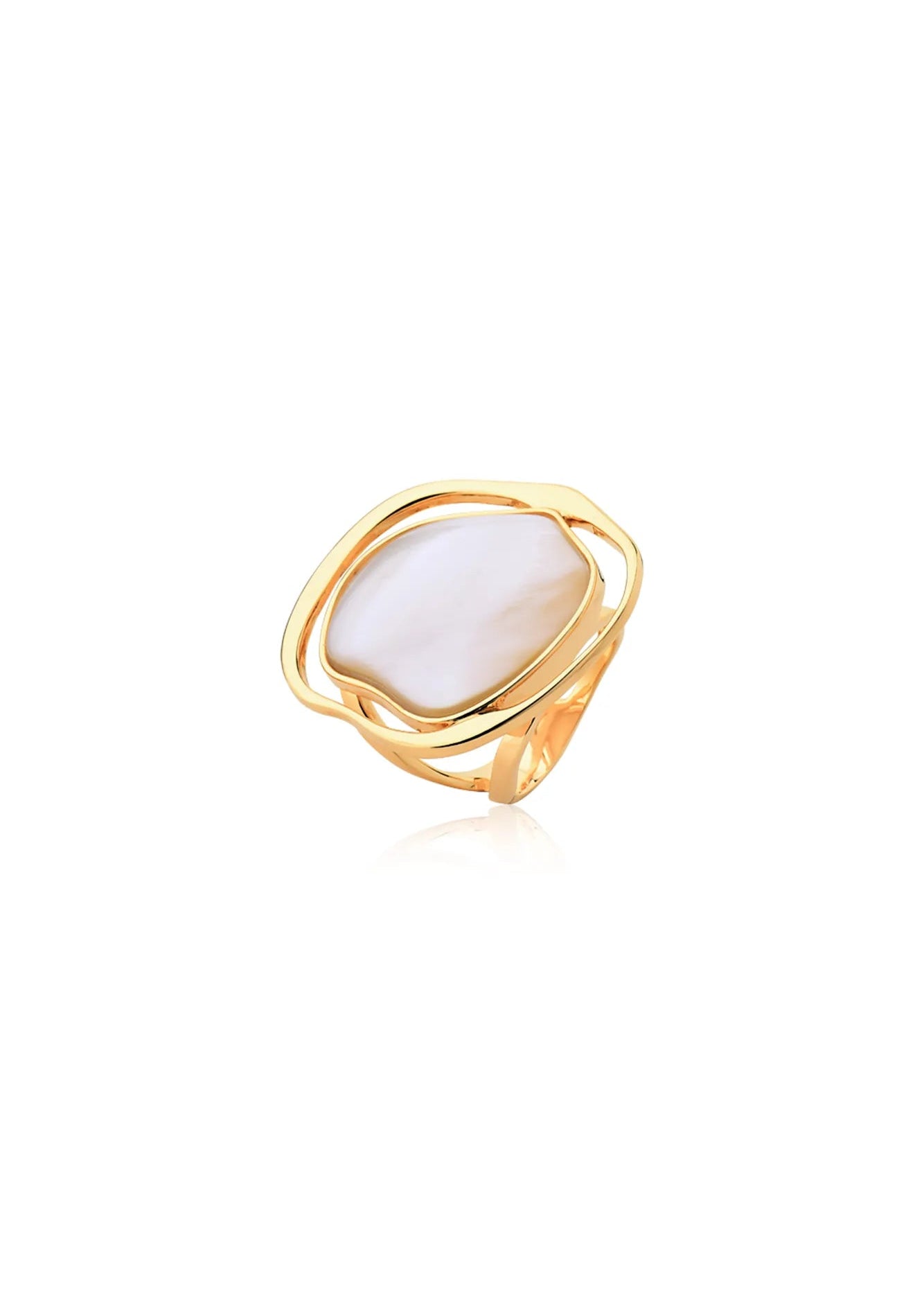 Mother of Pearl Gold Plated Ring