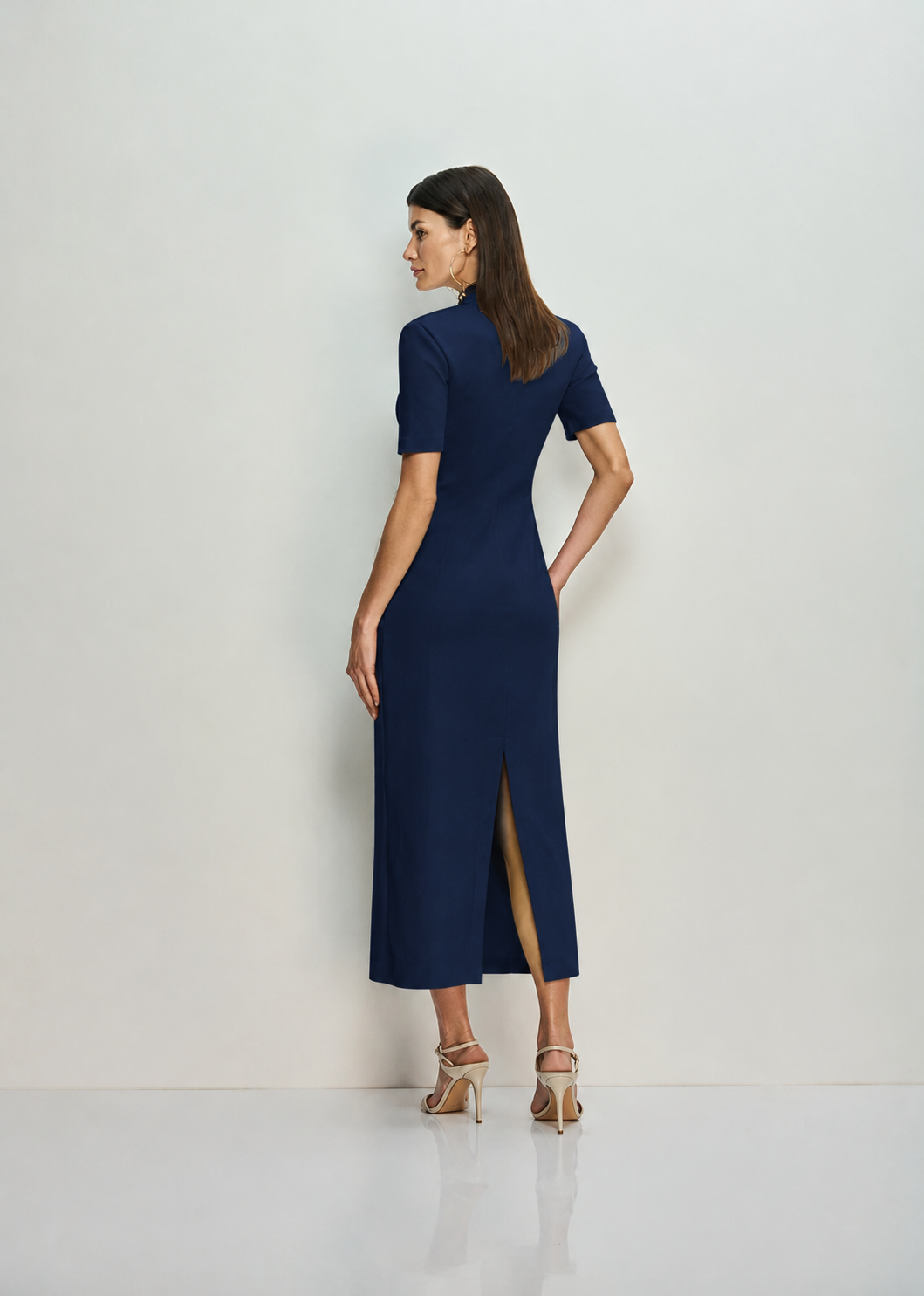 Midi dress zipper