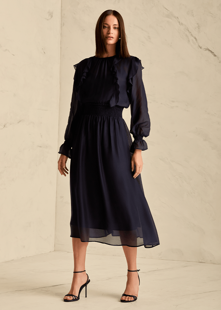 navy midi dress Navy Blue Midi Dress Large