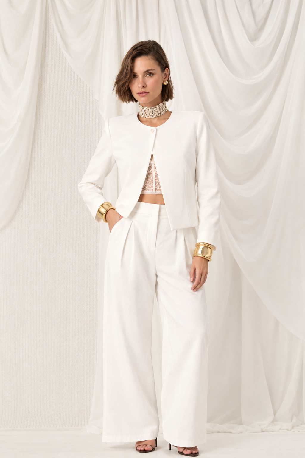 Off-white tailored pants pleats