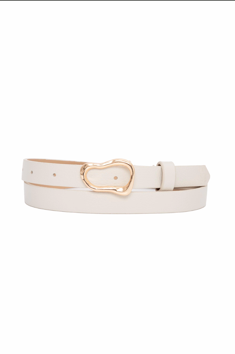 Organic Buckle Leather Belt