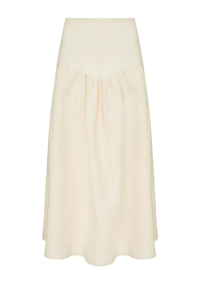 Beige skirt on a white background