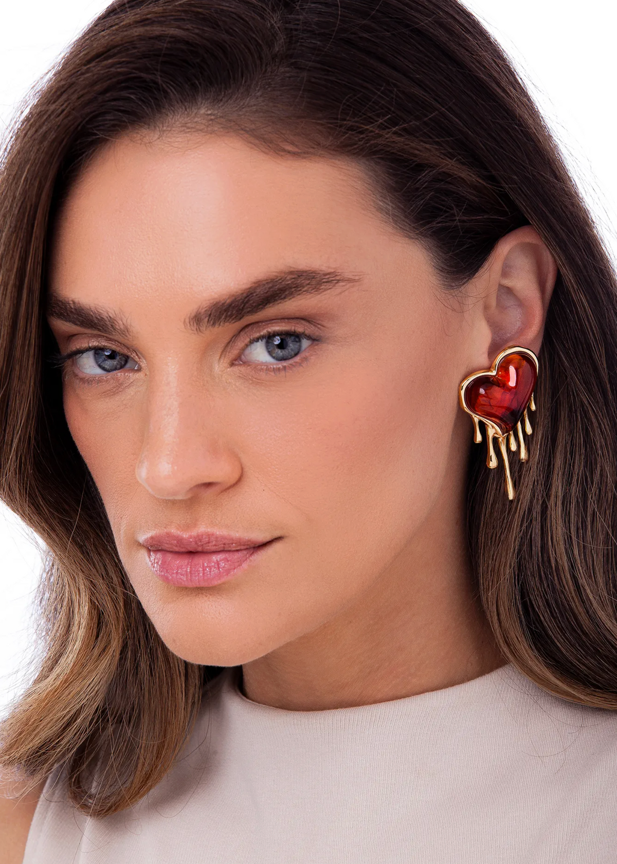 Paixão Earring - Caramel Resin