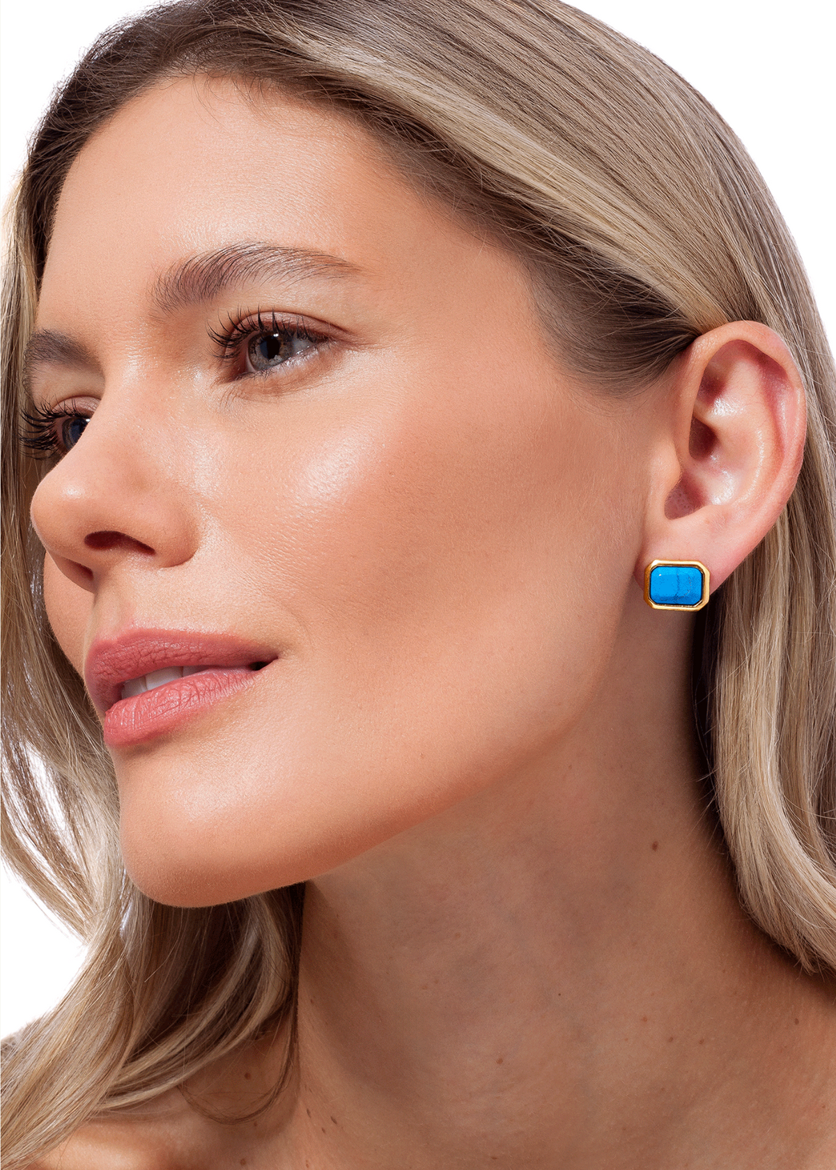 Petrus Earring P - Turquoise Howlite