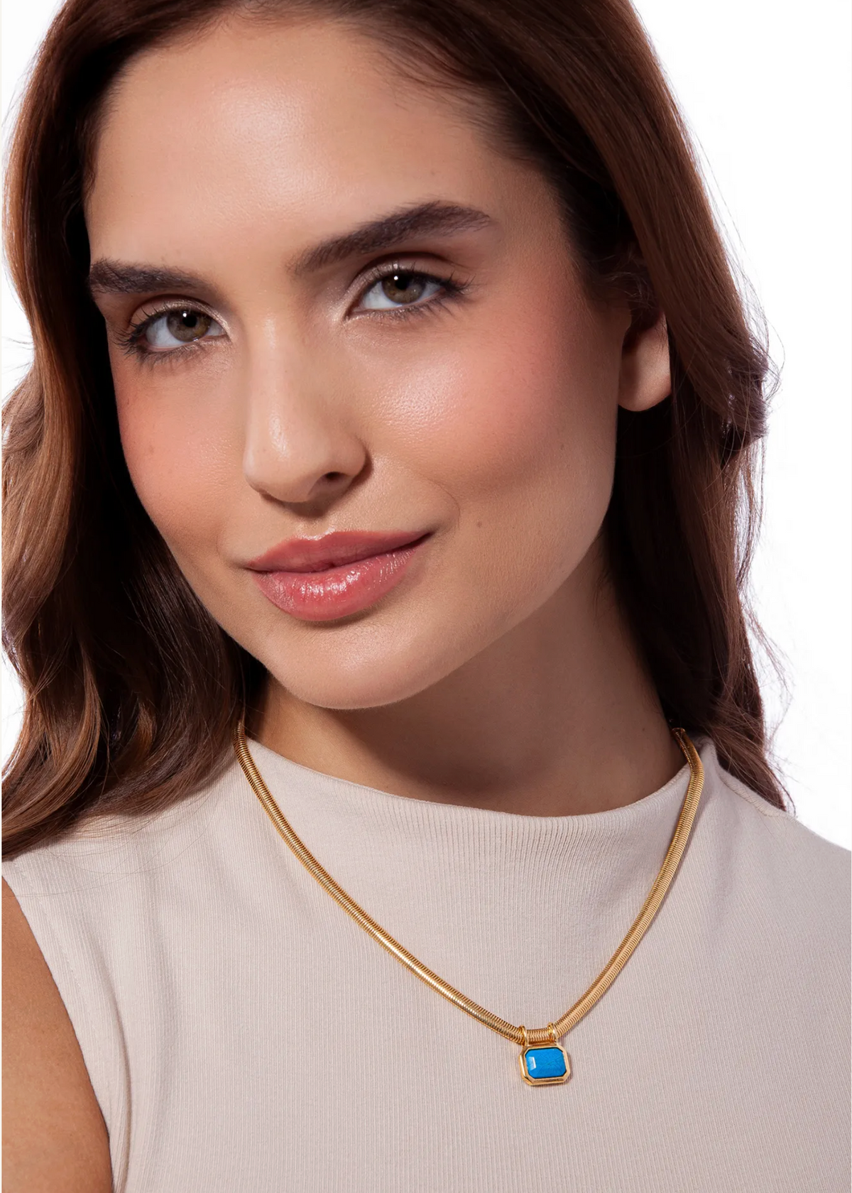 Petrus Necklace P - Turquoise Howlite