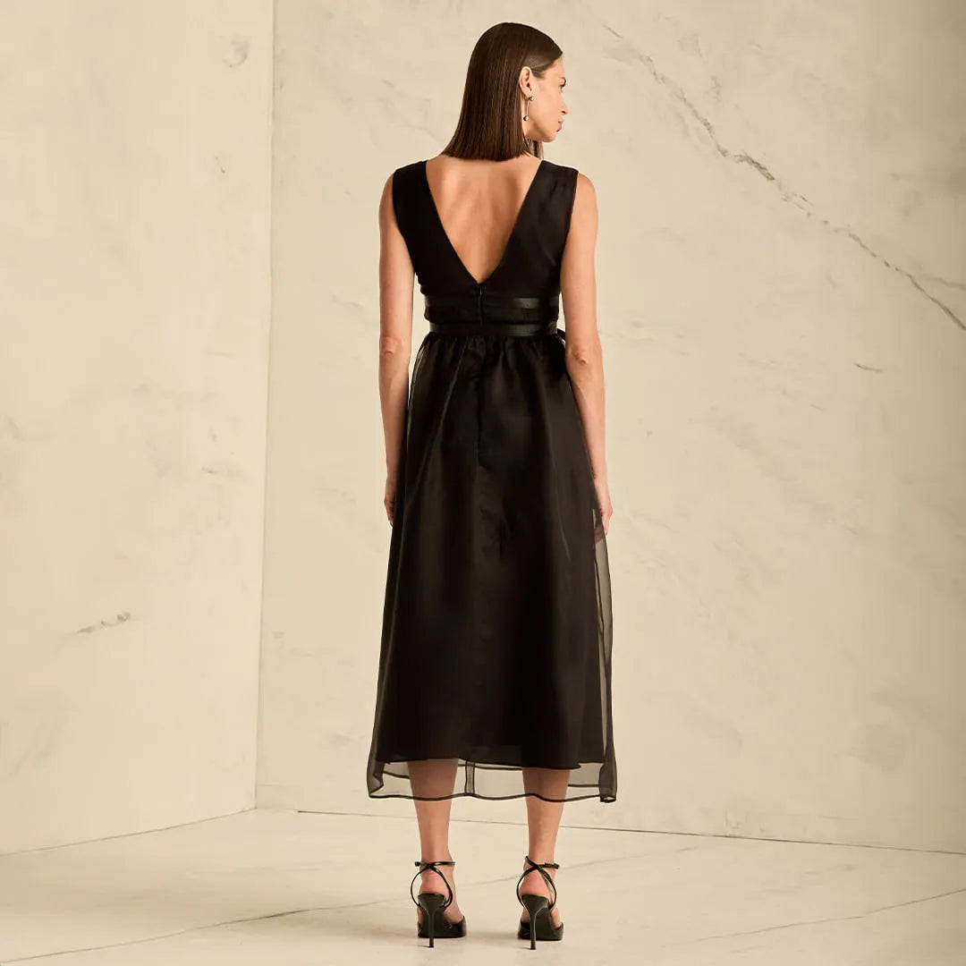 Black Maxi Midi Dress