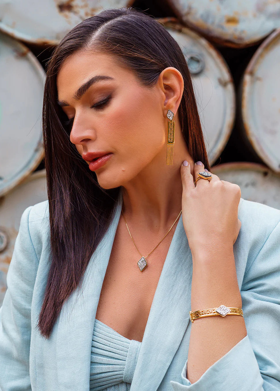 Tradição Earring Druzy