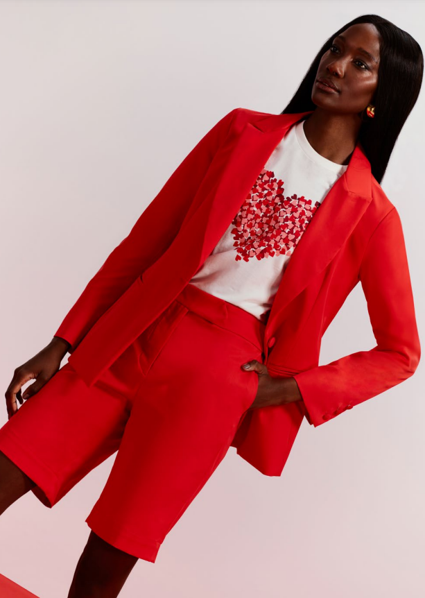 Red Jennifer Blazer