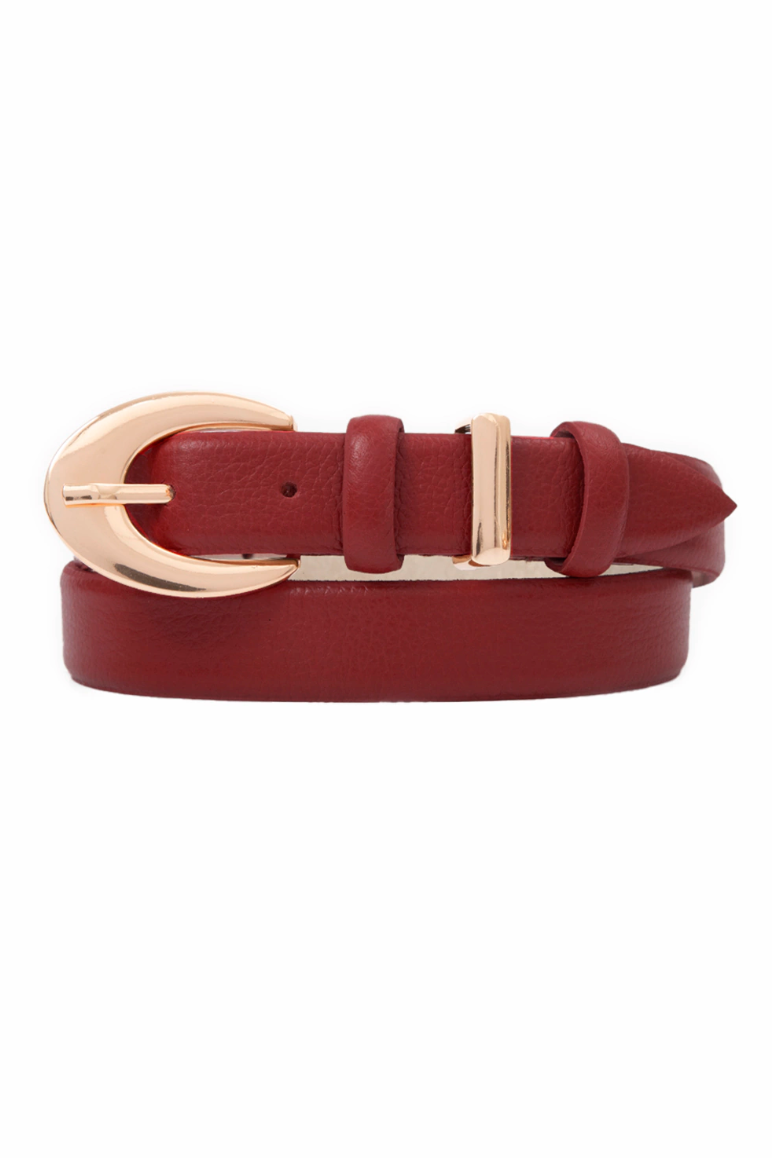 Classic Buckle Leather Belt