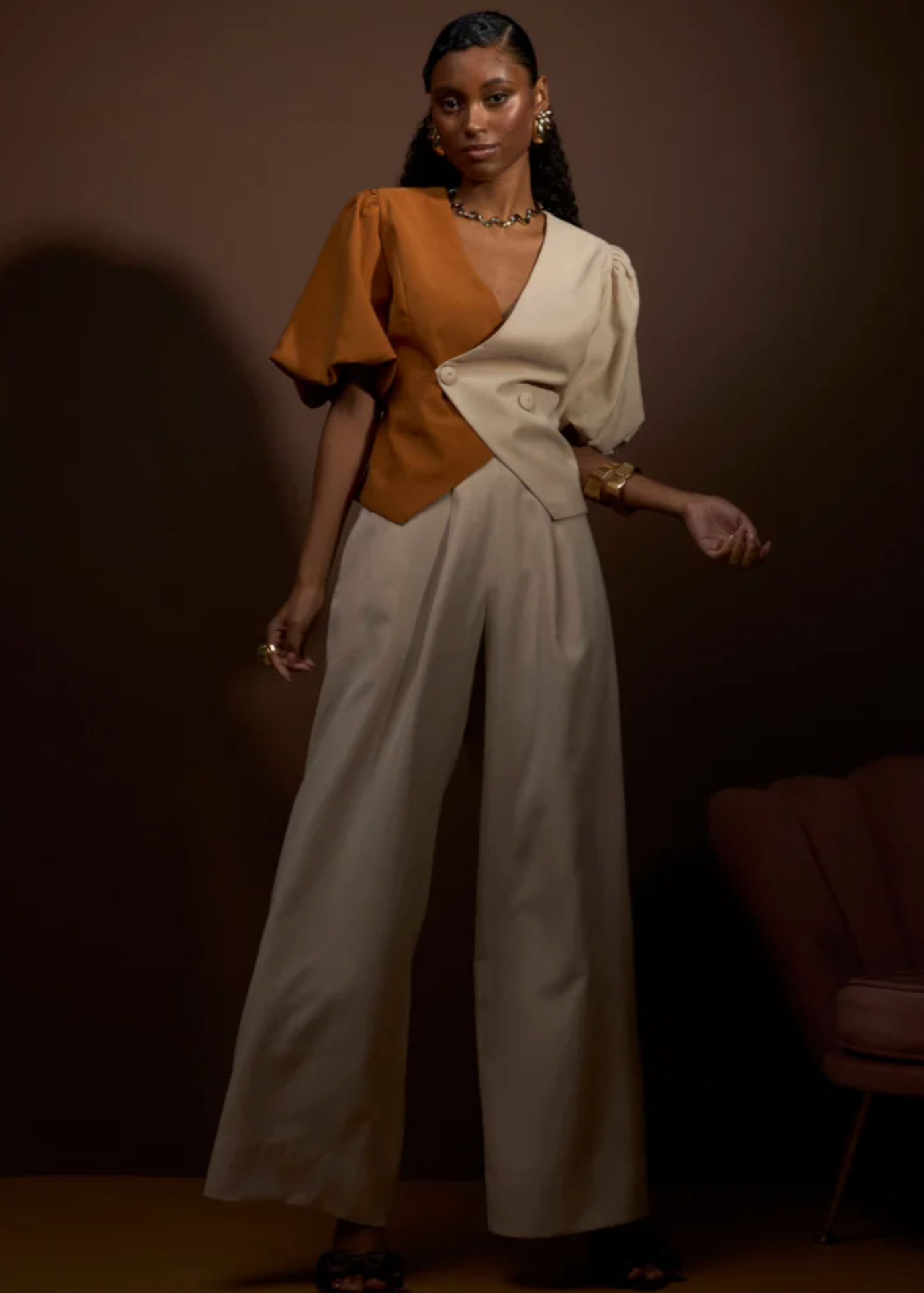 Dual Tone Tailored Set