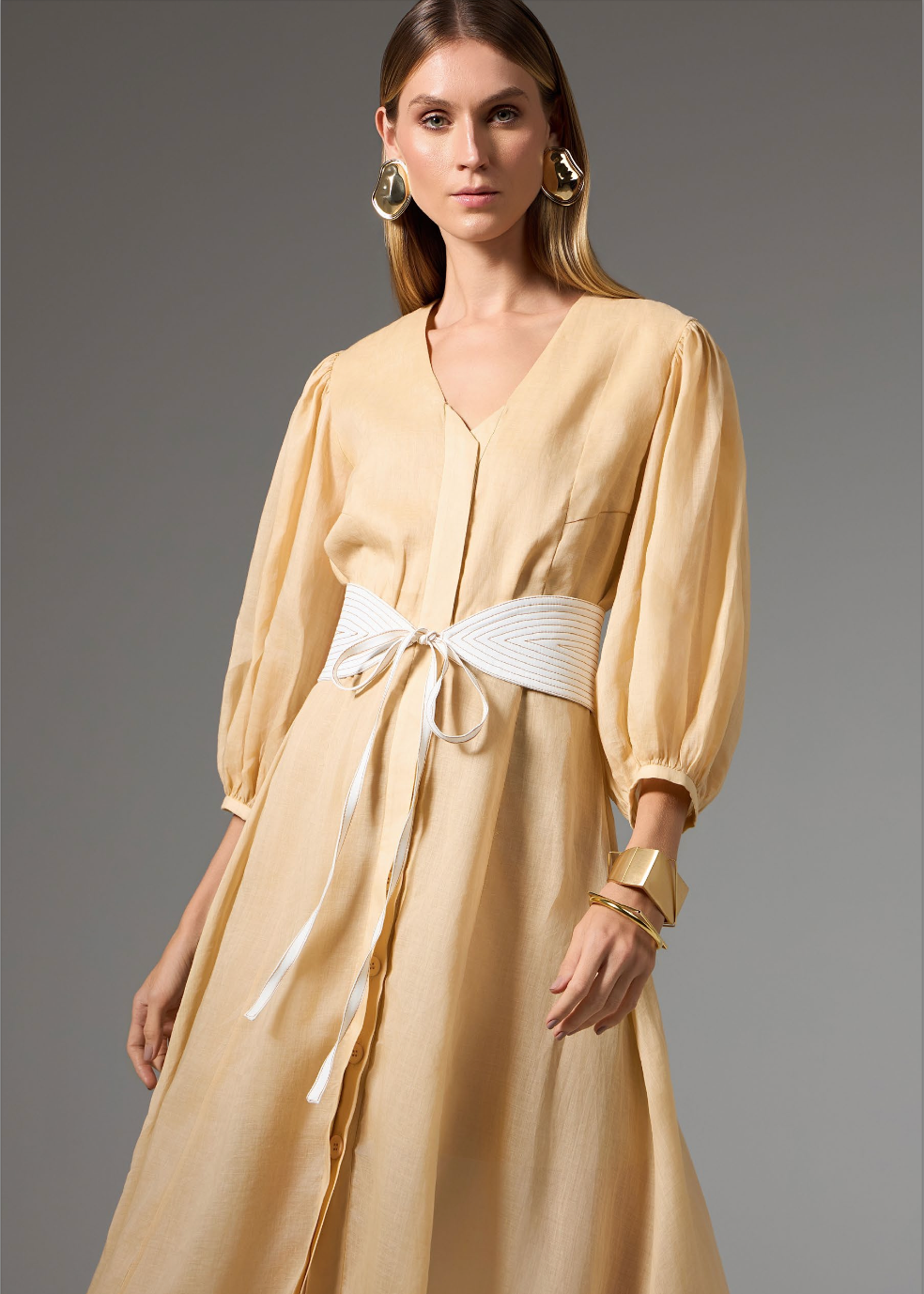 Belted Midi Chemise