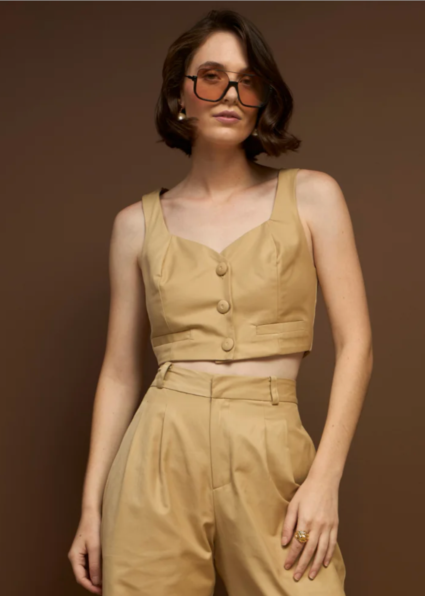 Tailored Buttoned Top