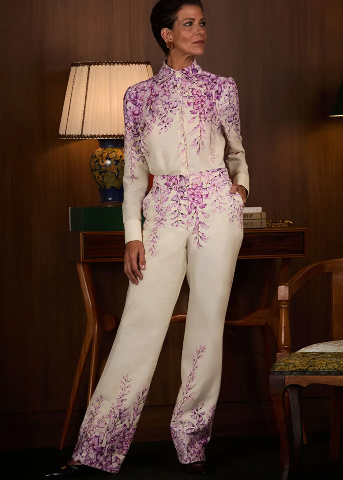 Printed Linen Pants