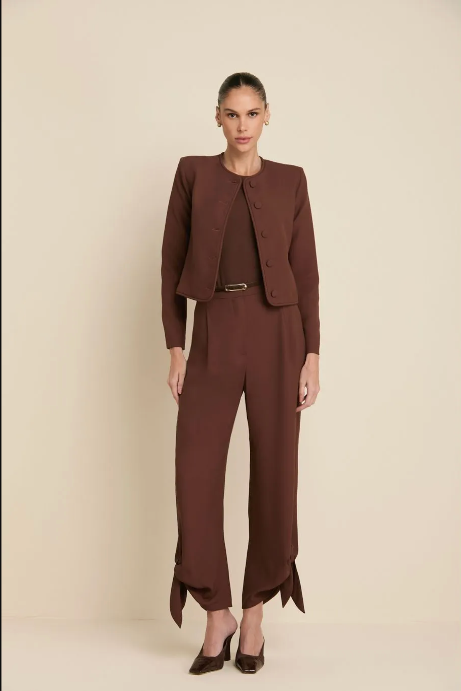 Brown Cropped Spencer