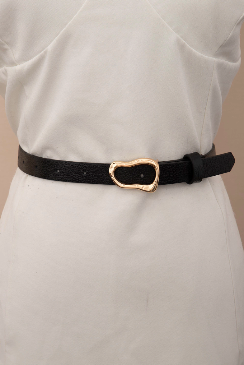 Organic Buckle Leather Belt