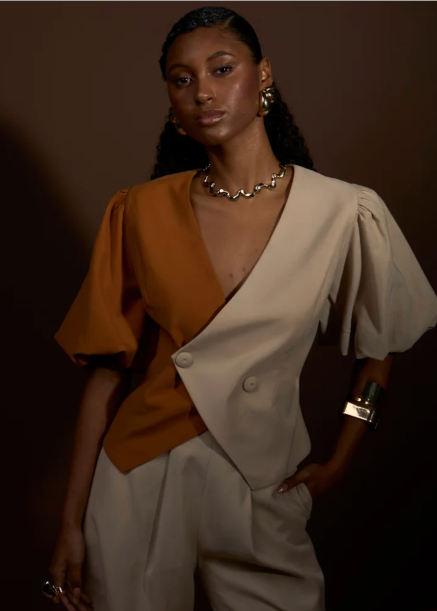 Dual Tone Tailored Set
