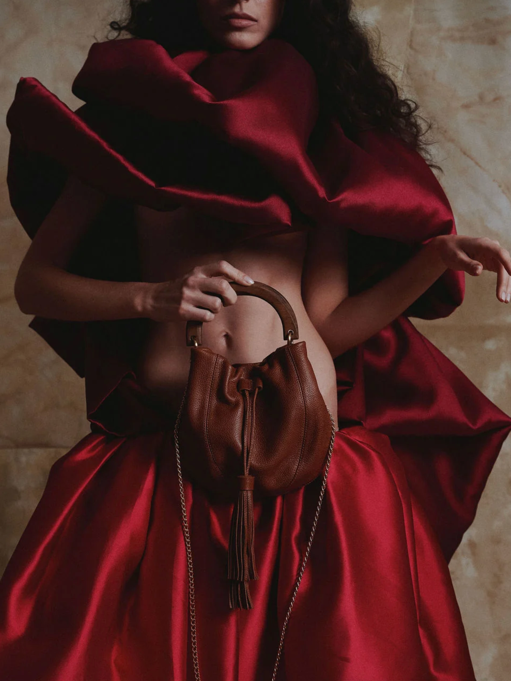Wine Color Bucket Lumi Bag