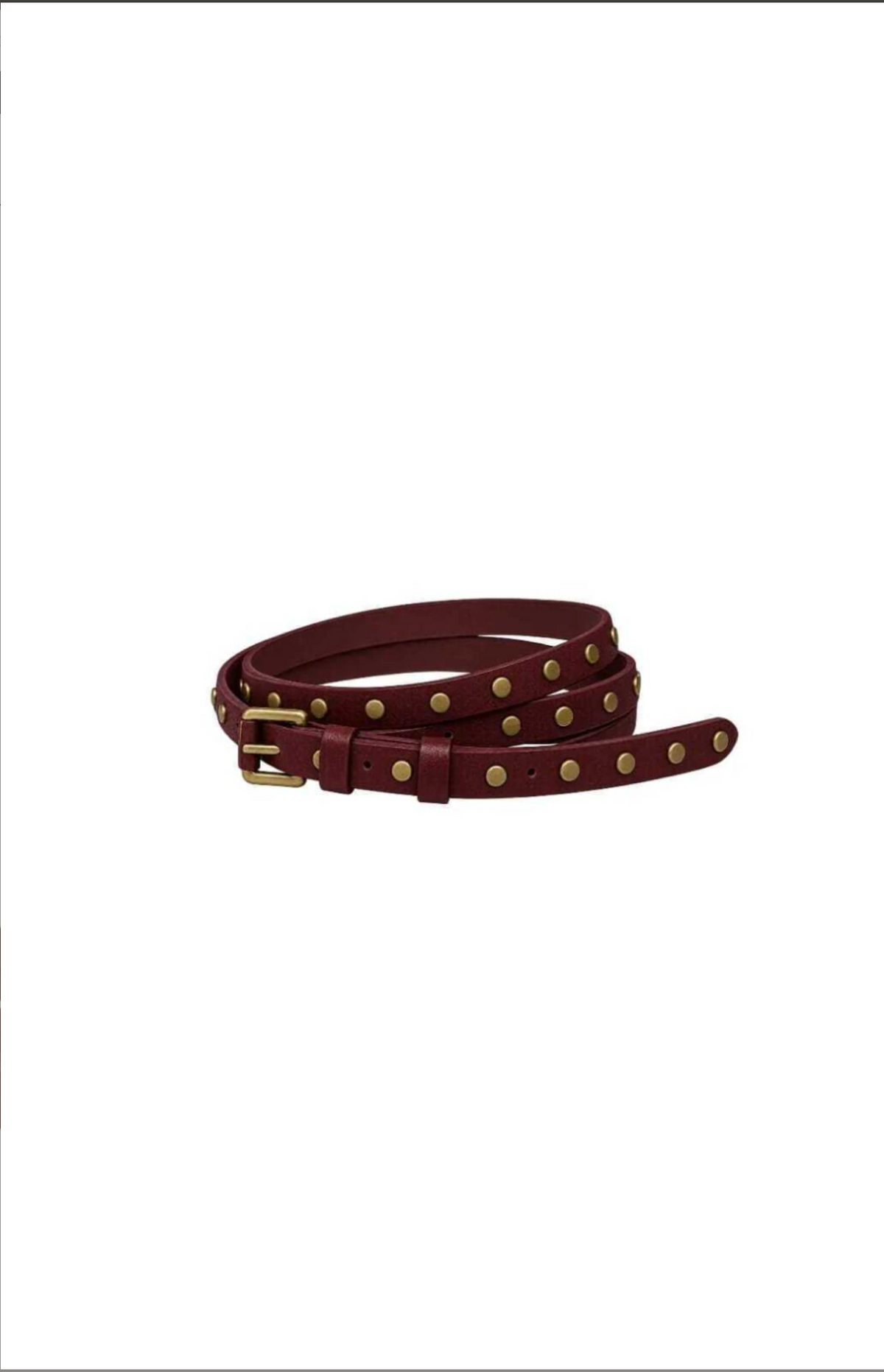 Burgundy petunia belt