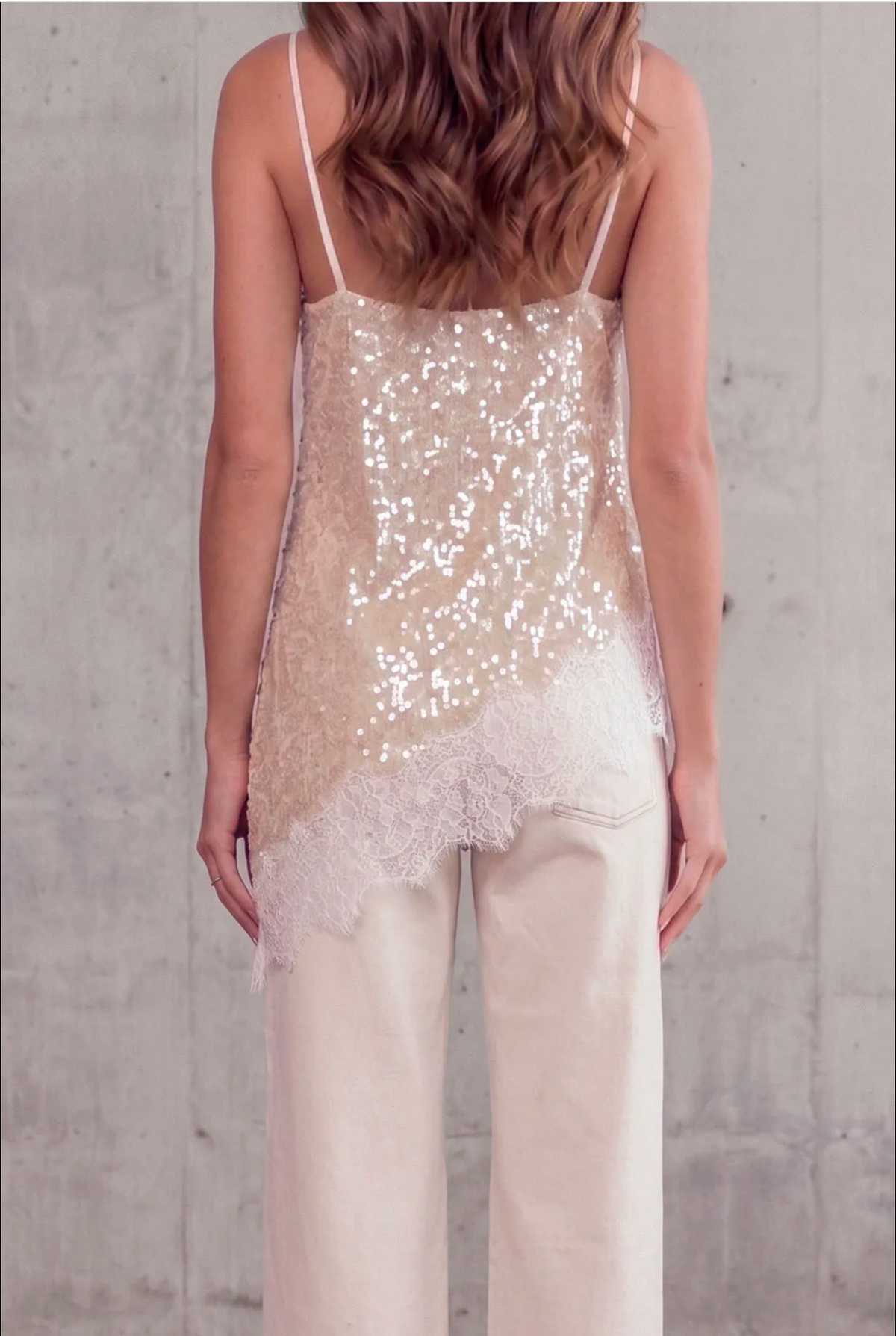 Vanilla Sequin Blouse