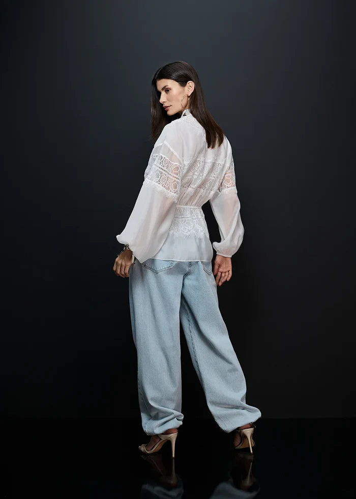 Sheer lace jacket