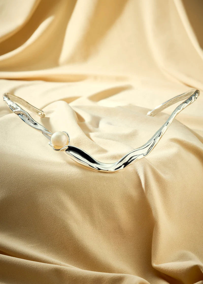 silver plated choker