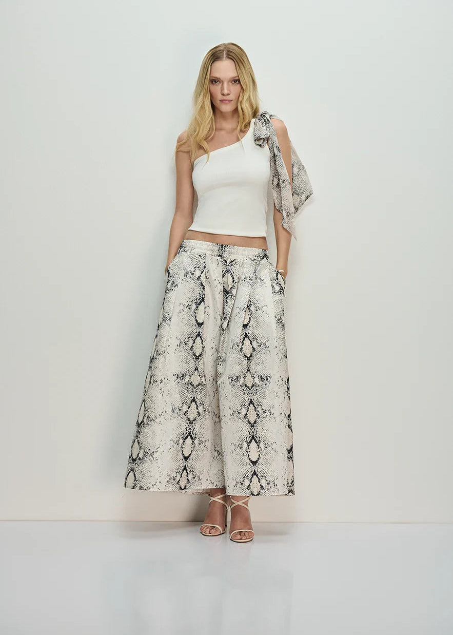 Snake print scarf tank top