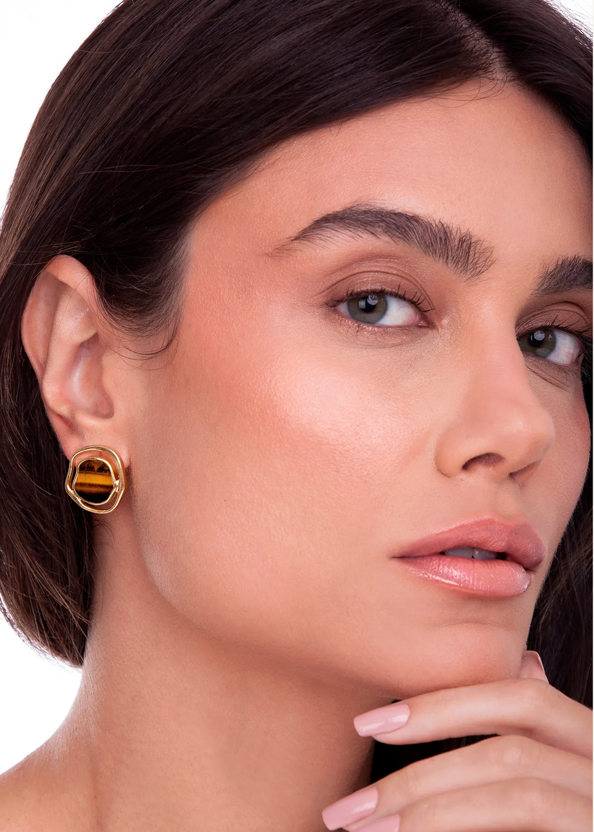 Solei Baby Earring - Tiger's Eye