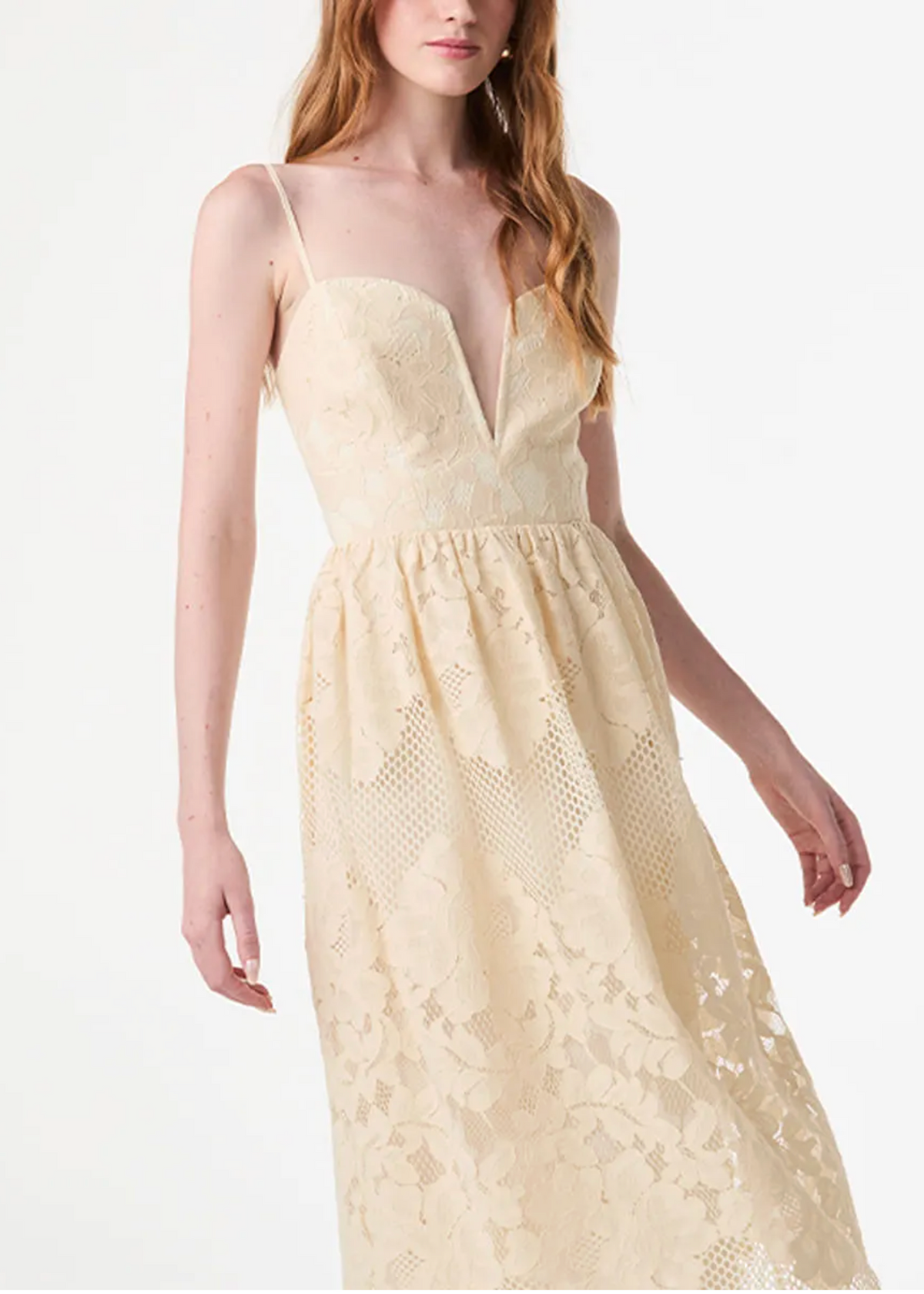 Vanilla lace dress thin straps