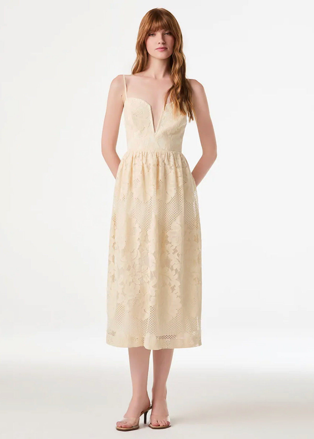 Vanilla lace dress thin straps
