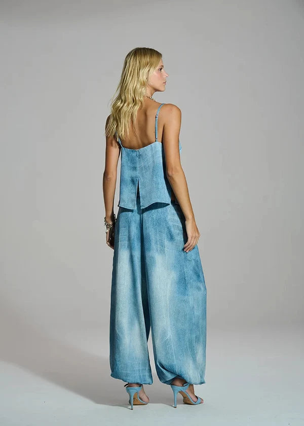 Washed-finish blouse