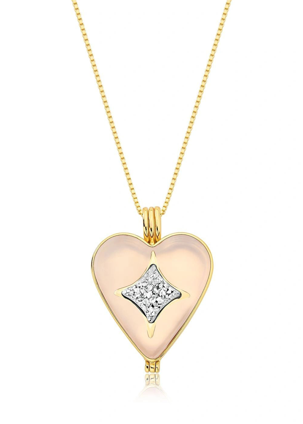 White Agate Gold Plated Necklace