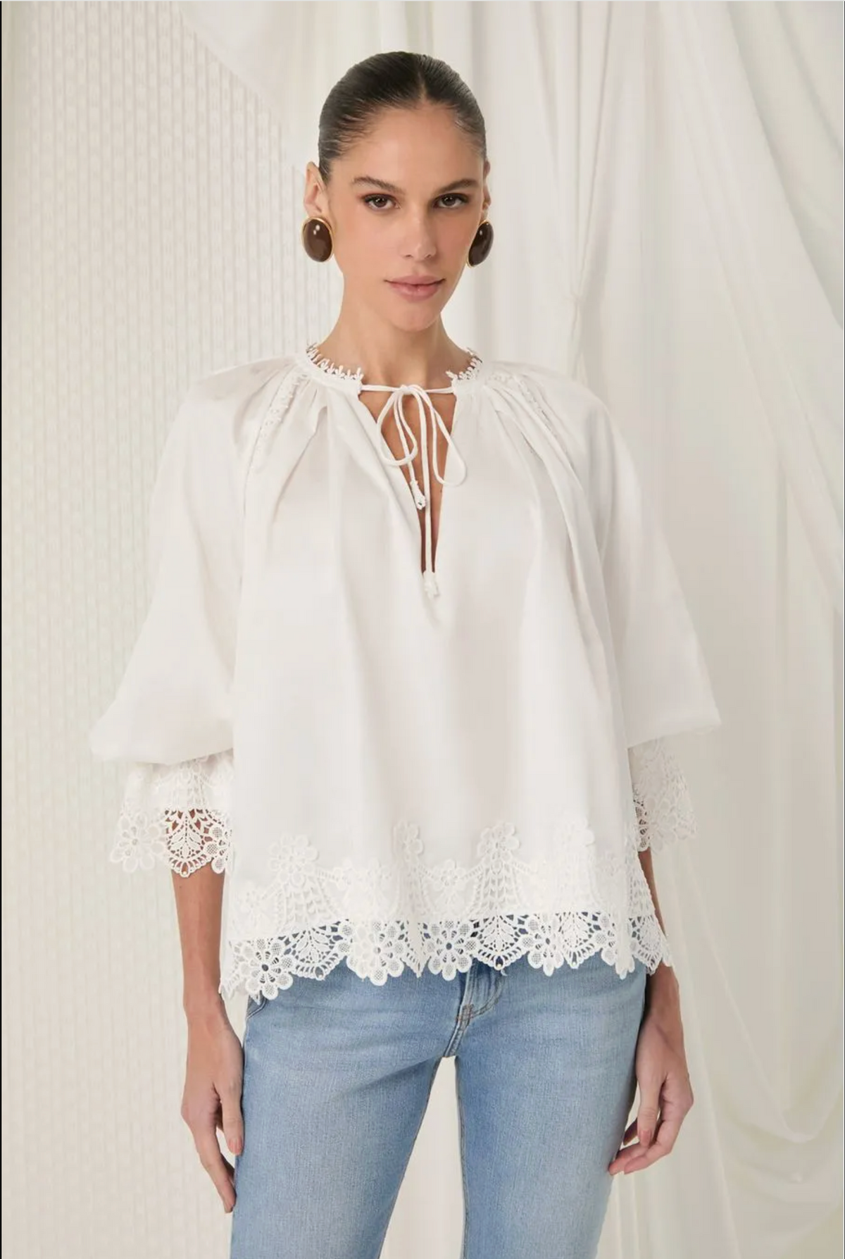 White lace tunic