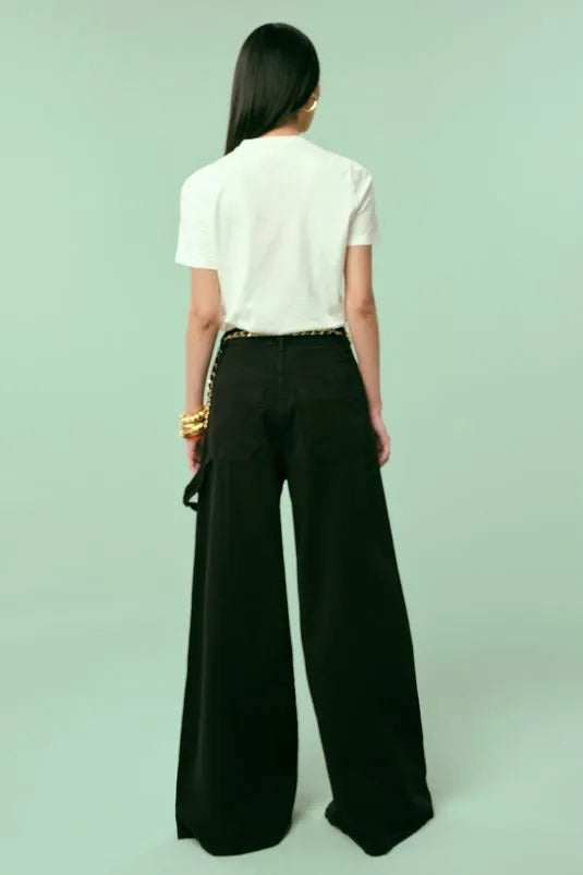 Black Wide Leg Cargo Pants