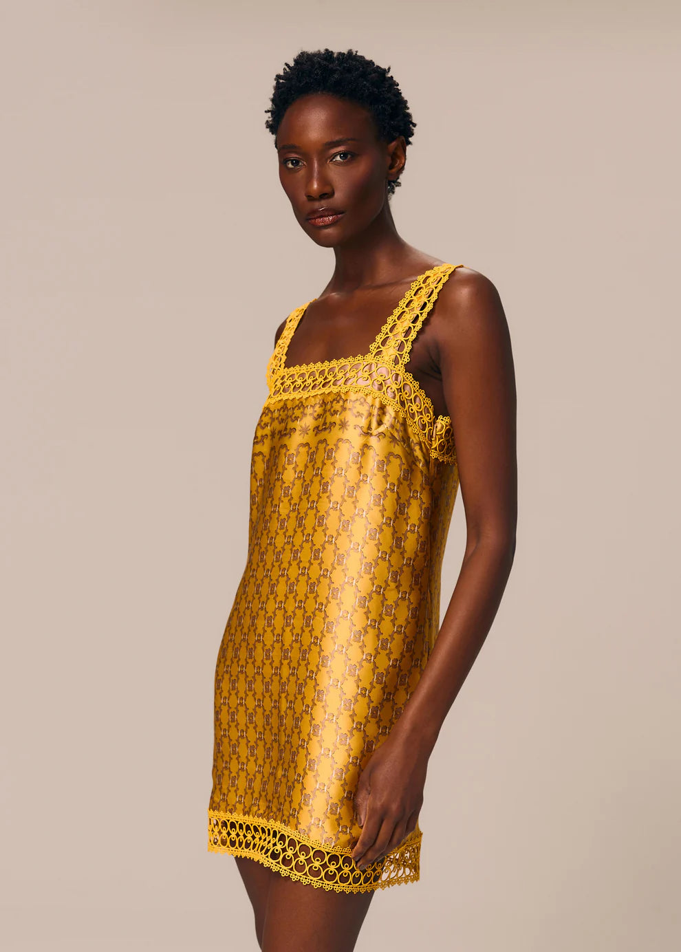 Yellow Sunny Mustard Short Dress