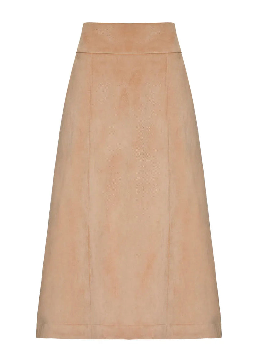 Beige skirt on a white background