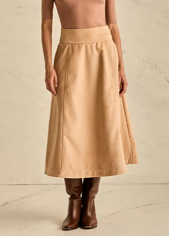 beige midi skirt
