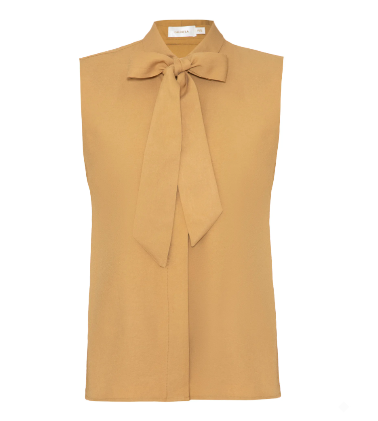 Bow Shirt Camel Jacqueline